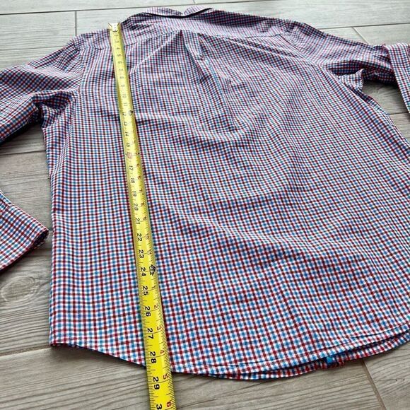 Original Penguin Men's Multicolor Gingham Heritage Slim Fit Shirt‎ Size Large - Picture 6 of 7
